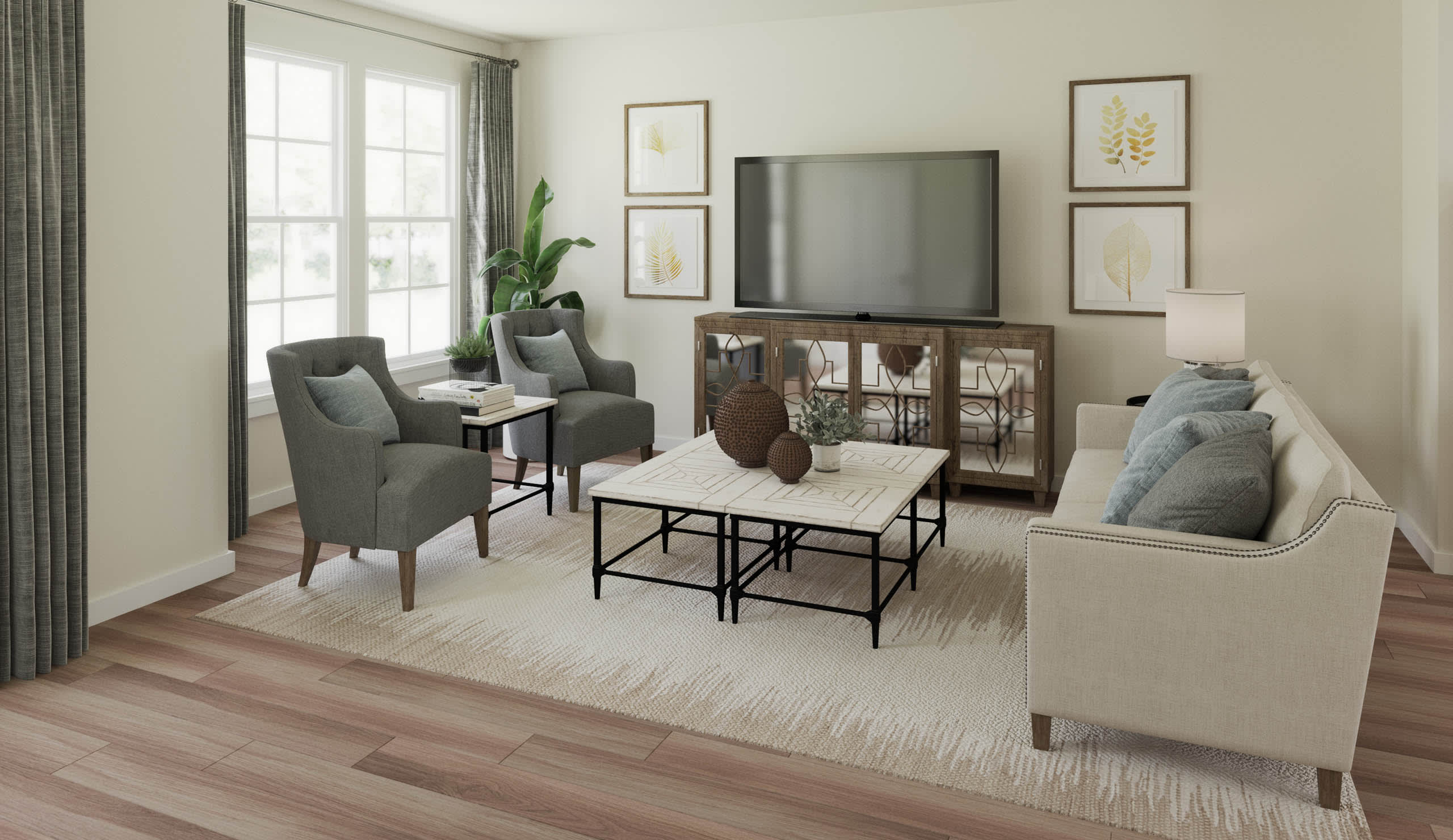 The Retreat at Brandywine Crossing living room interior - Brandywine, MD